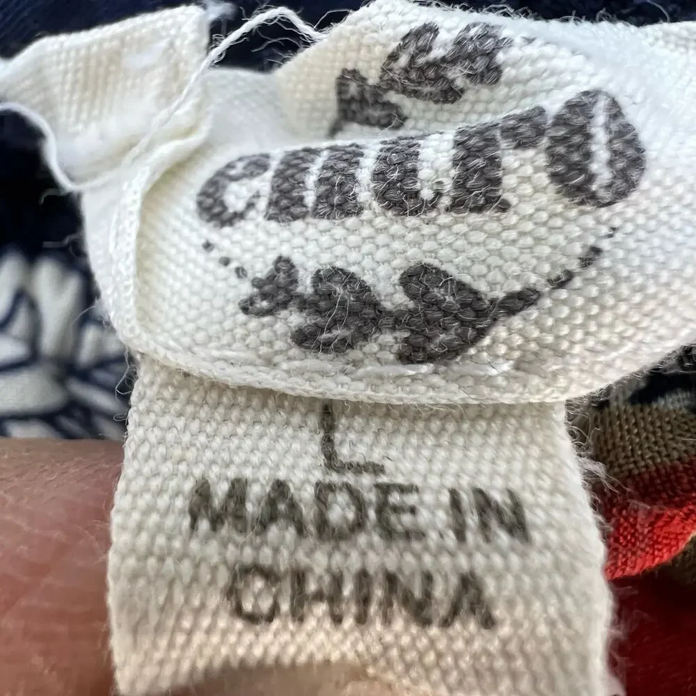 Entro Midi Sun Dress Women's Size Large Navy Boho Lined Adjustable Straps Hippie - Picture 9 of 15